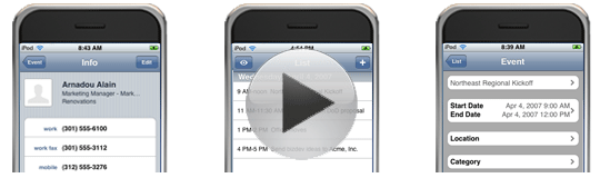 Lotus Notes iPhone screenshots
