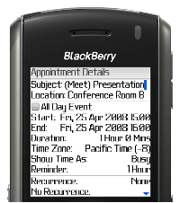 Sync ACT activities with BlackBerry