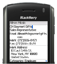 Sync ACT contacts with BlackBerry