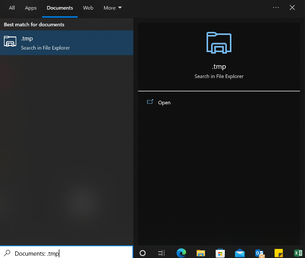 search-tmp-file-Windows-Search-bar